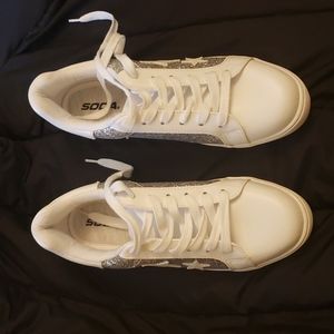 Soda Lace Up Double Layer Foam Padded Cushion Sock with Stars